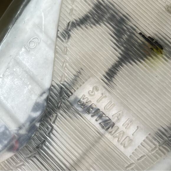 Stuart Weitzman Crystal Embellished Clear Jelly Flat Summer Slides Size 6 - Picture 5 of 6